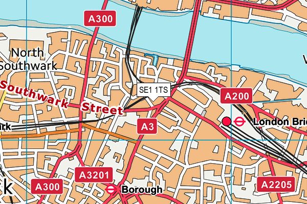 SE1 1TS map - OS VectorMap District (Ordnance Survey)