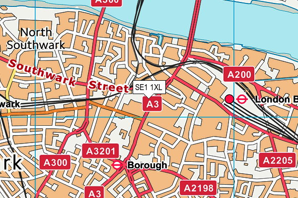 SE1 1XL map - OS VectorMap District (Ordnance Survey)