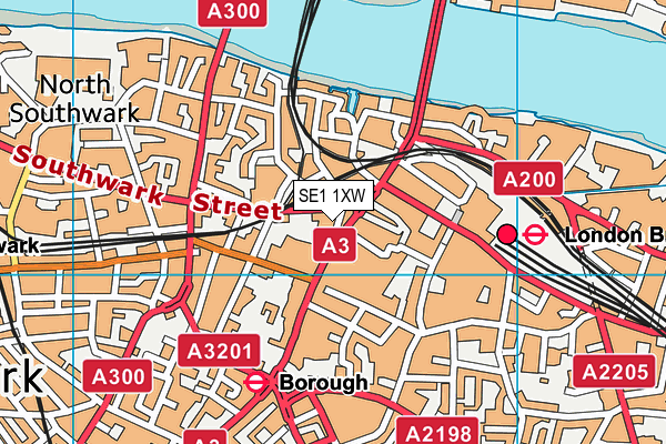 SE1 1XW map - OS VectorMap District (Ordnance Survey)