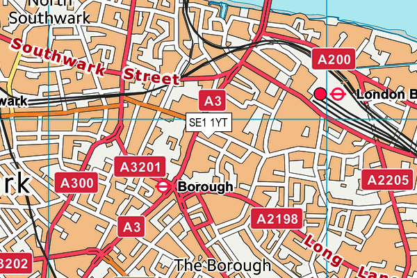 SE1 1YT map - OS VectorMap District (Ordnance Survey)