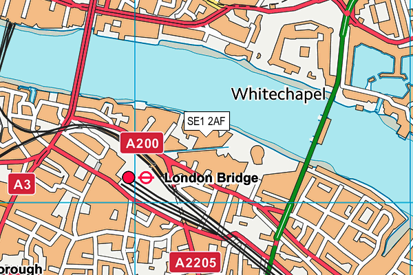 SE1 2AF map - OS VectorMap District (Ordnance Survey)