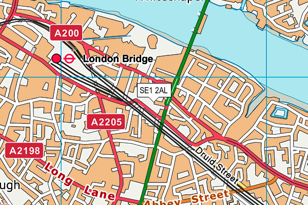 SE1 2AL map - OS VectorMap District (Ordnance Survey)