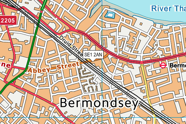 Beormund Community Centre (Closed) map (SE1 2AN) - OS VectorMap District (Ordnance Survey)