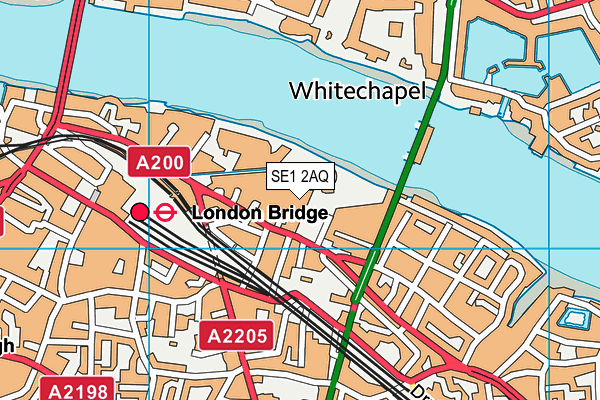 SE1 2AQ map - OS VectorMap District (Ordnance Survey)