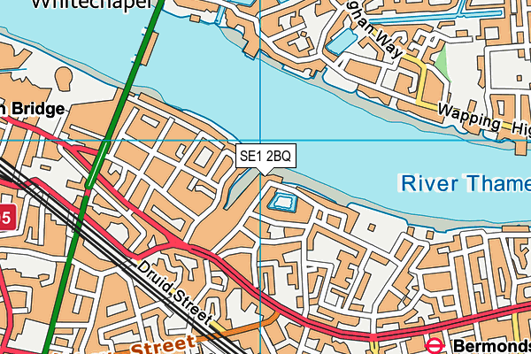 SE1 2BQ map - OS VectorMap District (Ordnance Survey)