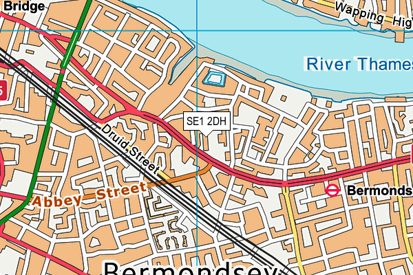 SE1 2DH map - OS VectorMap District (Ordnance Survey)