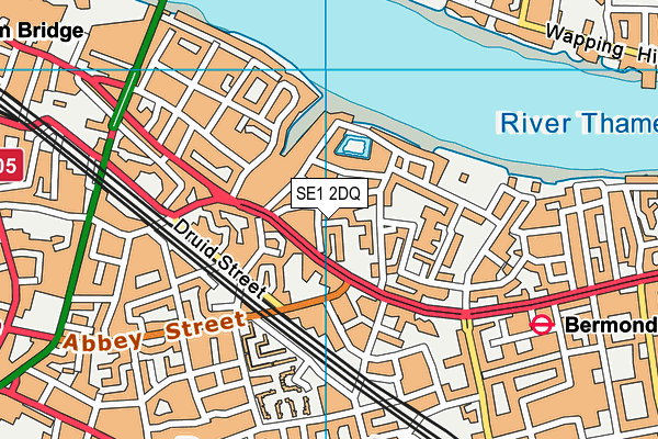 SE1 2DQ map - OS VectorMap District (Ordnance Survey)