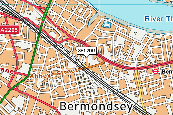 SE1 2DU map - OS VectorMap District (Ordnance Survey)