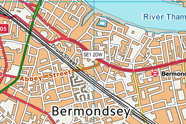 SE1 2DW map - OS VectorMap District (Ordnance Survey)