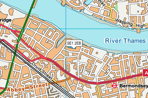 SE1 2EB map - OS VectorMap District (Ordnance Survey)
