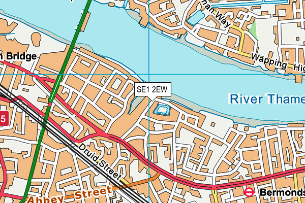 SE1 2EW map - OS VectorMap District (Ordnance Survey)