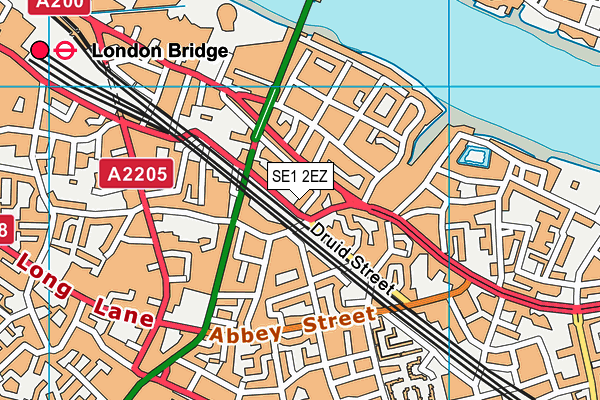 SE1 2EZ map - OS VectorMap District (Ordnance Survey)