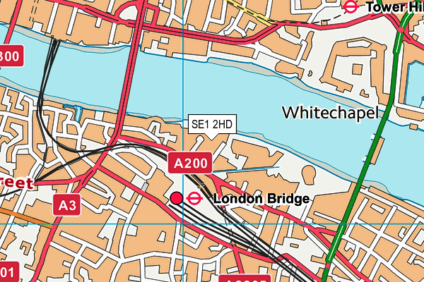 SE1 2HD map - OS VectorMap District (Ordnance Survey)