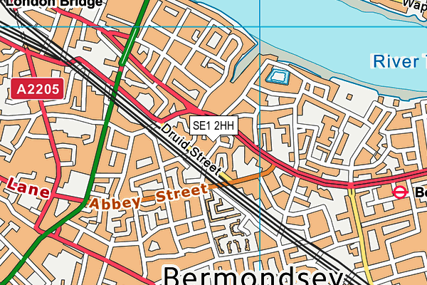 SE1 2HH map - OS VectorMap District (Ordnance Survey)
