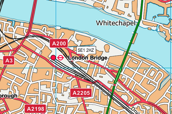 SE1 2HZ map - OS VectorMap District (Ordnance Survey)