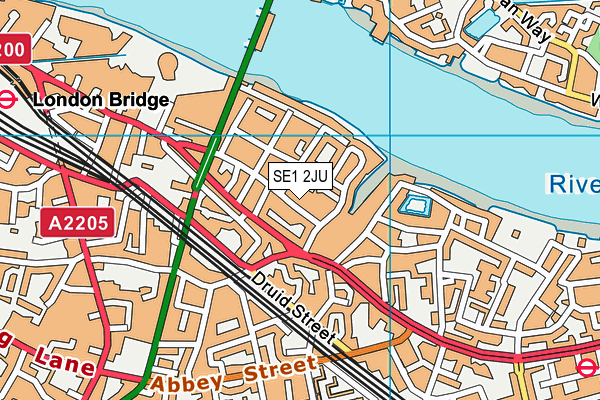 SE1 2JU map - OS VectorMap District (Ordnance Survey)