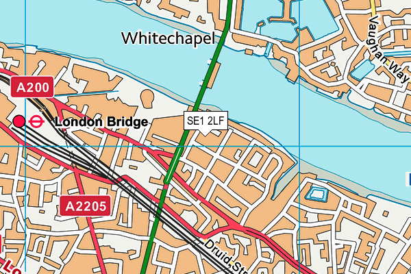 SE1 2LF map - OS VectorMap District (Ordnance Survey)