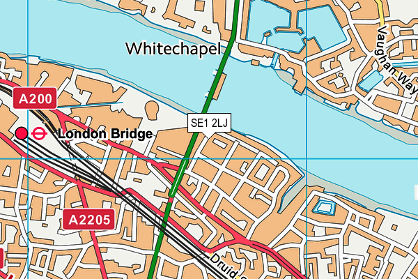 SE1 2LJ map - OS VectorMap District (Ordnance Survey)