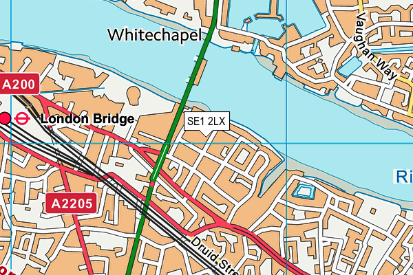 SE1 2LX map - OS VectorMap District (Ordnance Survey)