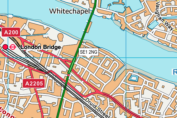 SE1 2NG map - OS VectorMap District (Ordnance Survey)