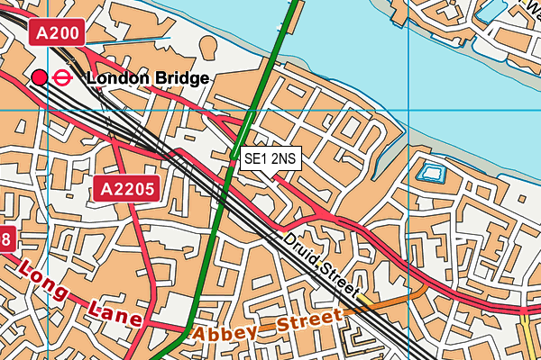 SE1 2NS map - OS VectorMap District (Ordnance Survey)