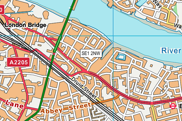 SE1 2NW map - OS VectorMap District (Ordnance Survey)