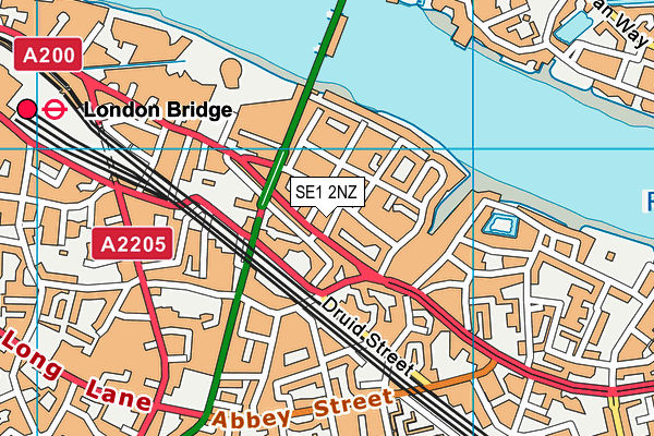 SE1 2NZ map - OS VectorMap District (Ordnance Survey)
