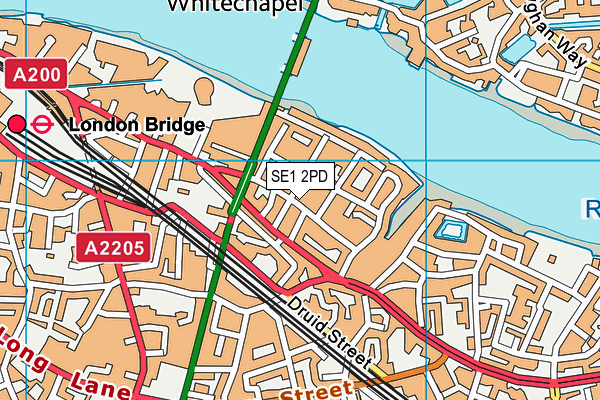 SE1 2PD map - OS VectorMap District (Ordnance Survey)