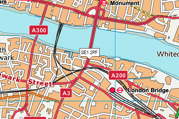 SE1 2PF map - OS VectorMap District (Ordnance Survey)