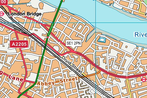 SE1 2PN map - OS VectorMap District (Ordnance Survey)
