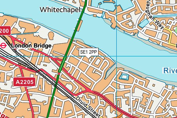 SE1 2PP map - OS VectorMap District (Ordnance Survey)