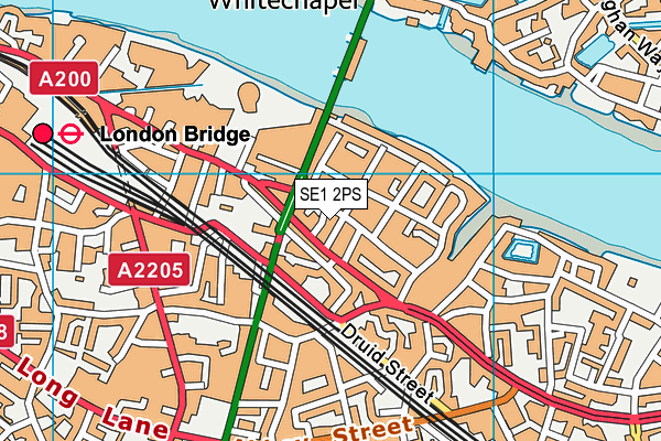 SE1 2PS map - OS VectorMap District (Ordnance Survey)