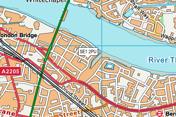 SE1 2PU map - OS VectorMap District (Ordnance Survey)