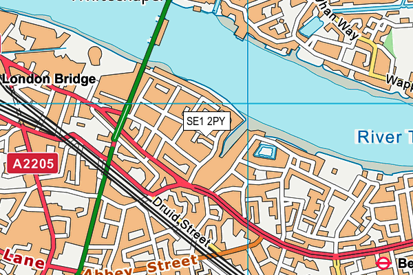 SE1 2PY map - OS VectorMap District (Ordnance Survey)