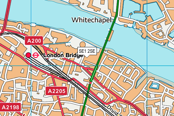 SE1 2SE map - OS VectorMap District (Ordnance Survey)