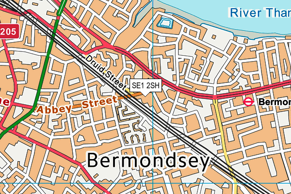 SE1 2SH map - OS VectorMap District (Ordnance Survey)