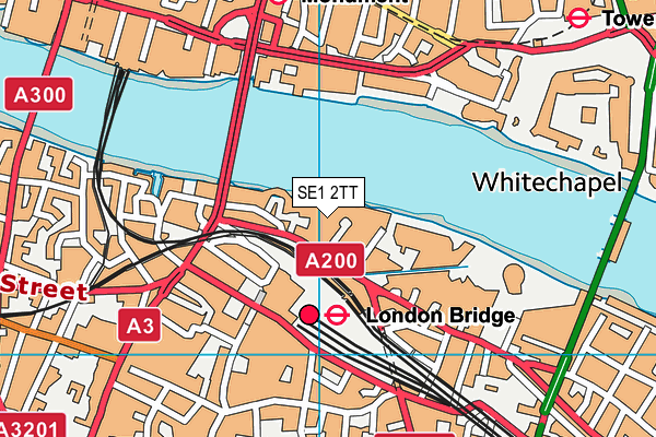 SE1 2TT map - OS VectorMap District (Ordnance Survey)