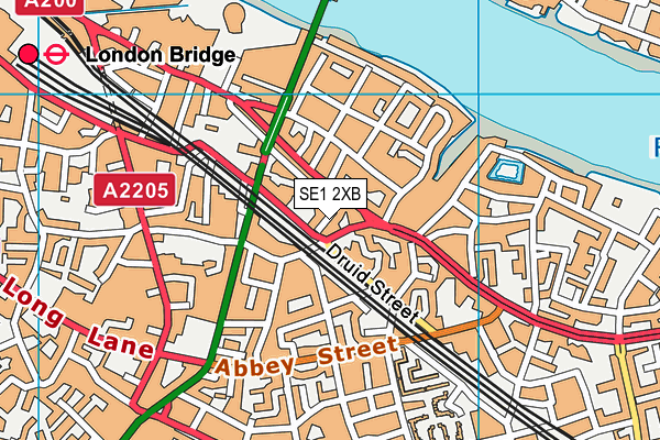 SE1 2XB map - OS VectorMap District (Ordnance Survey)