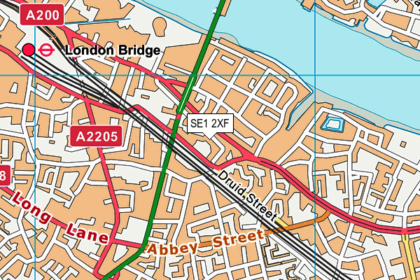 SE1 2XF map - OS VectorMap District (Ordnance Survey)