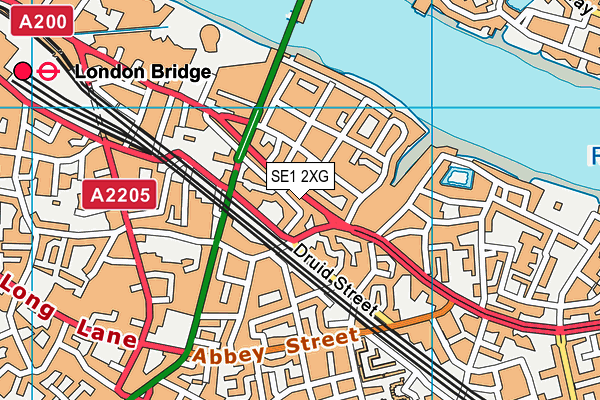 SE1 2XG map - OS VectorMap District (Ordnance Survey)