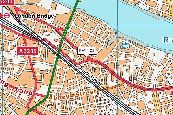 SE1 2XJ map - OS VectorMap District (Ordnance Survey)