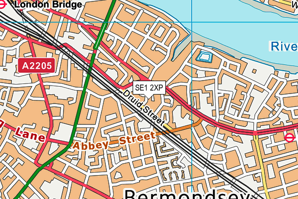 SE1 2XP map - OS VectorMap District (Ordnance Survey)