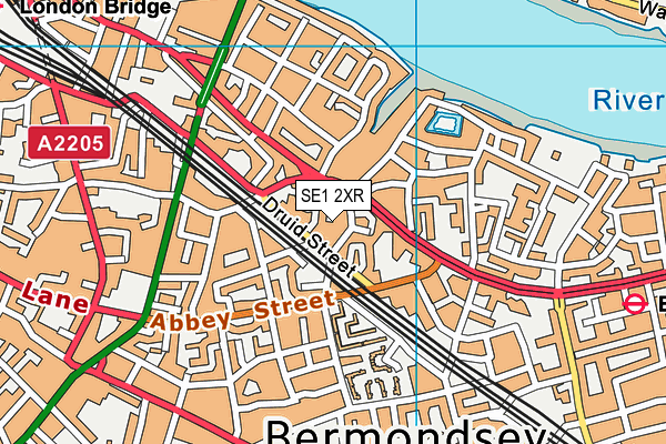 SE1 2XR map - OS VectorMap District (Ordnance Survey)