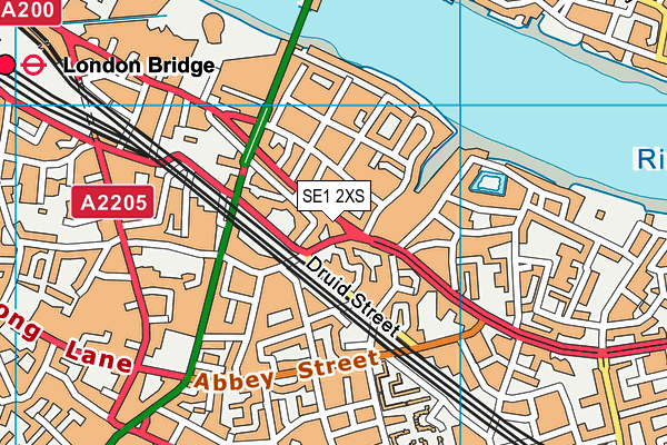 SE1 2XS map - OS VectorMap District (Ordnance Survey)