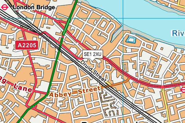 SE1 2XU map - OS VectorMap District (Ordnance Survey)