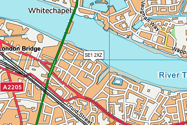 SE1 2XZ map - OS VectorMap District (Ordnance Survey)