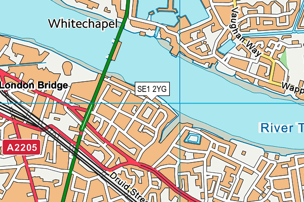 SE1 2YG map - OS VectorMap District (Ordnance Survey)