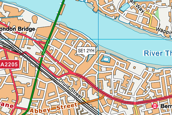 SE1 2YH map - OS VectorMap District (Ordnance Survey)