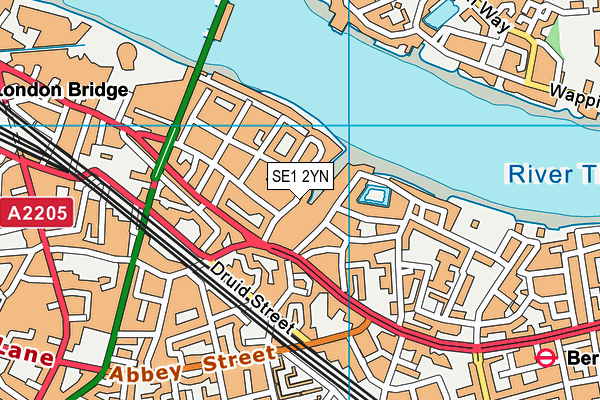 SE1 2YN map - OS VectorMap District (Ordnance Survey)