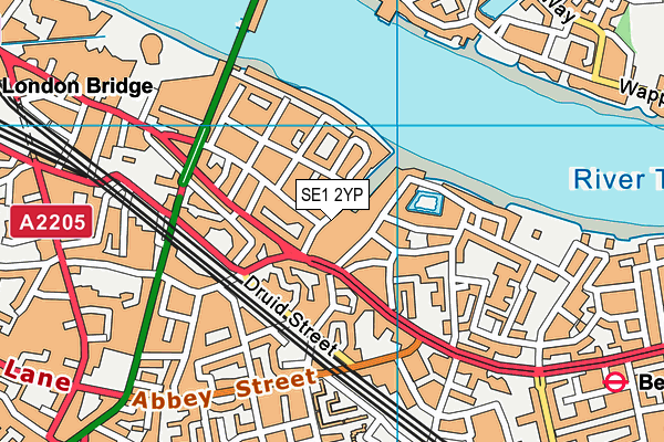 SE1 2YP map - OS VectorMap District (Ordnance Survey)